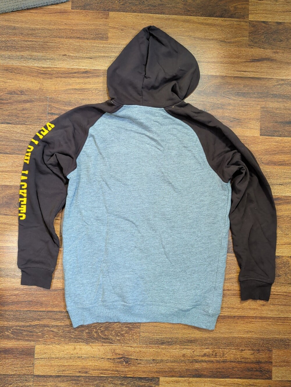 Champion Baldwin Wallace Yellow Jackets Gray and Brown Hooded Sweatshirt - Picture 5 of 5